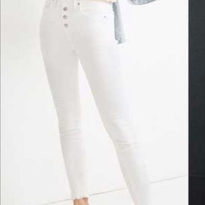 Madewell White 9” Skinny Jeans in Pure White